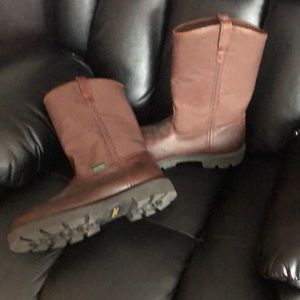 Georgia Wellington work boot. Size 11.5 Wide. Dark brown.